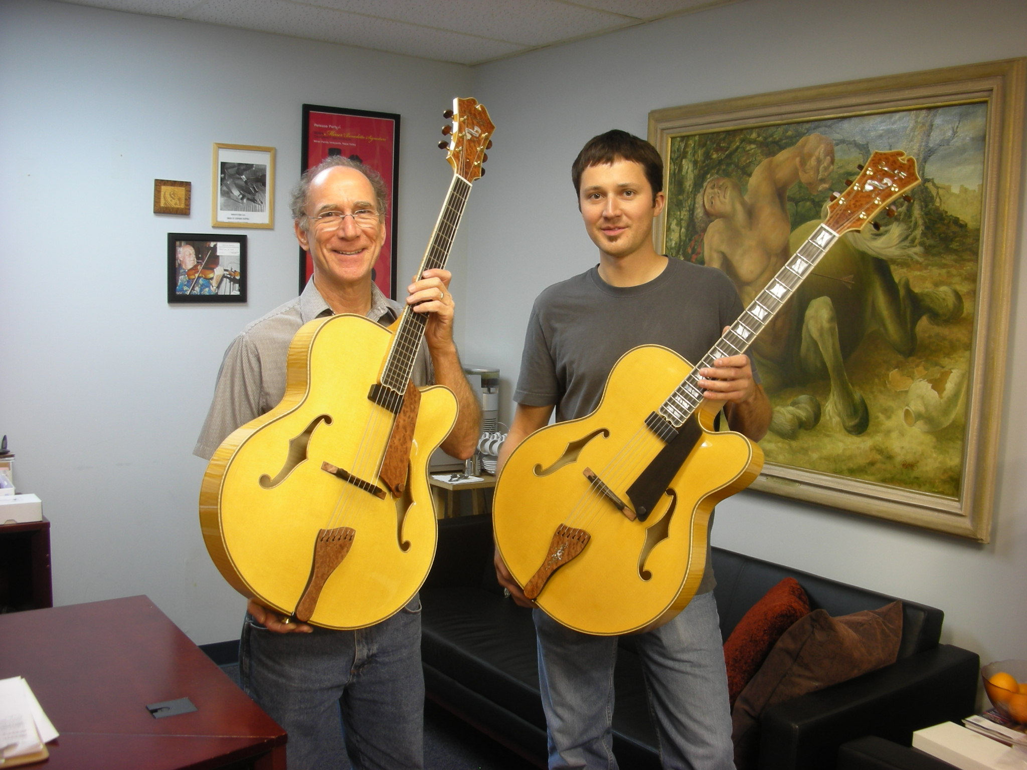 Bob Benedetto with Benedetto archtop guitars