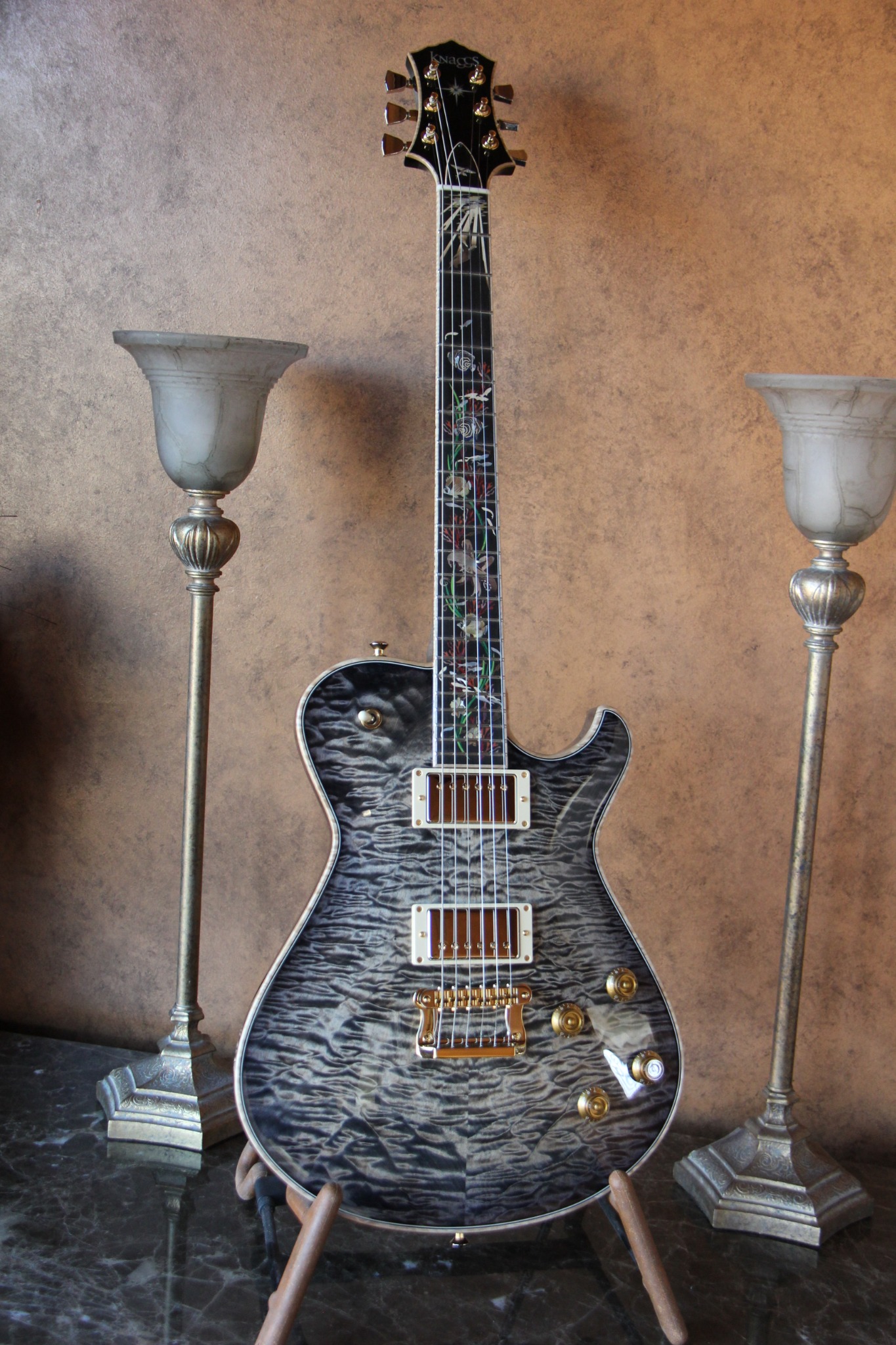 Recently sold Knaggs guitar, original photograph supplied by Gary
